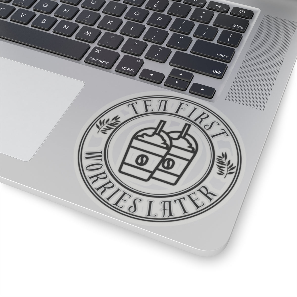 Worries Later Stickers - Funny Vinyl Sticker for Laptops & Journals 4" × 4" Transparent Paper products