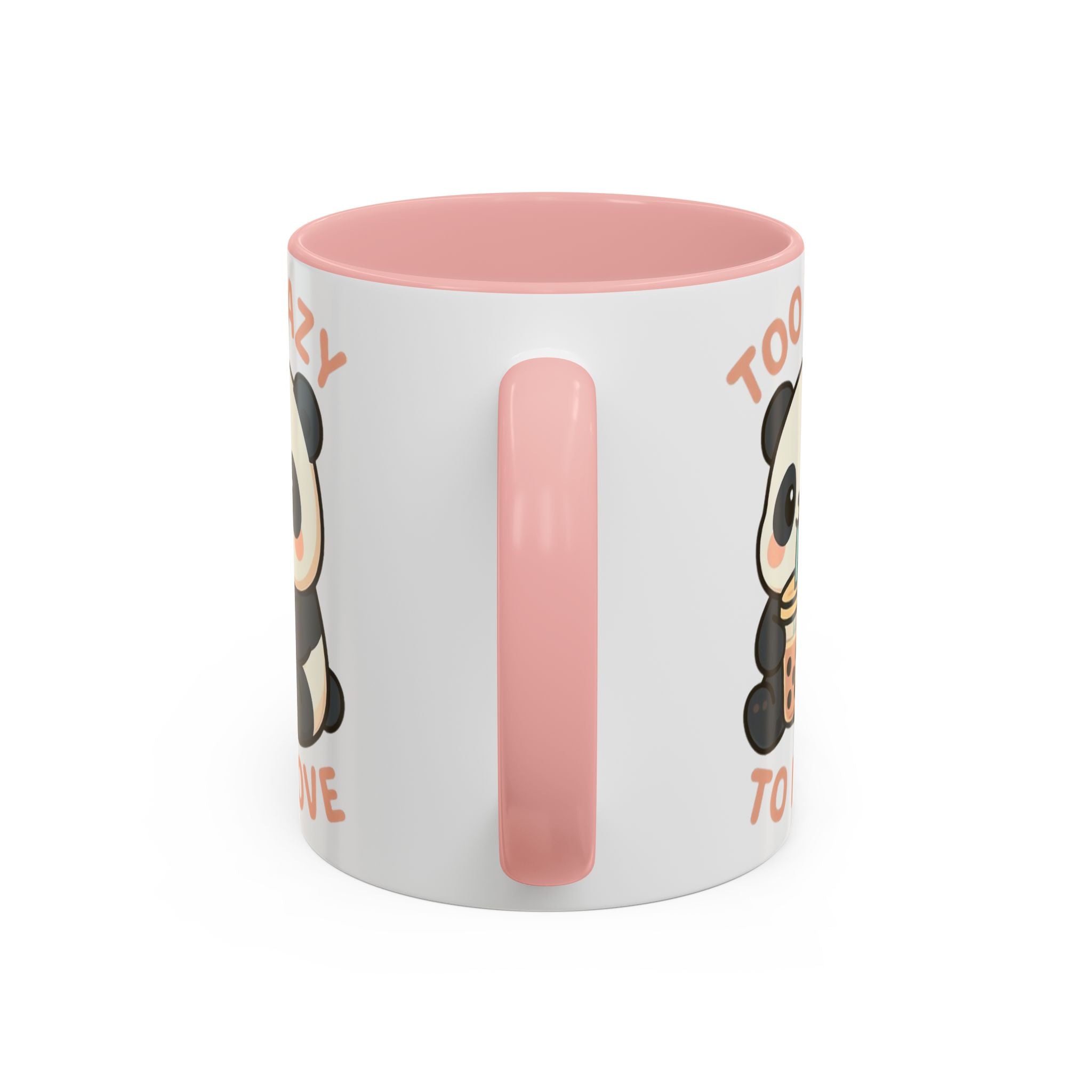 Cute Panda Accent Coffee Mug - Too Lazy to Move, Gift for Panda Lovers, Funny Tea Cup, Kawaii Kitchen Decor, Cozy Morning Mug 15oz Orange Mug