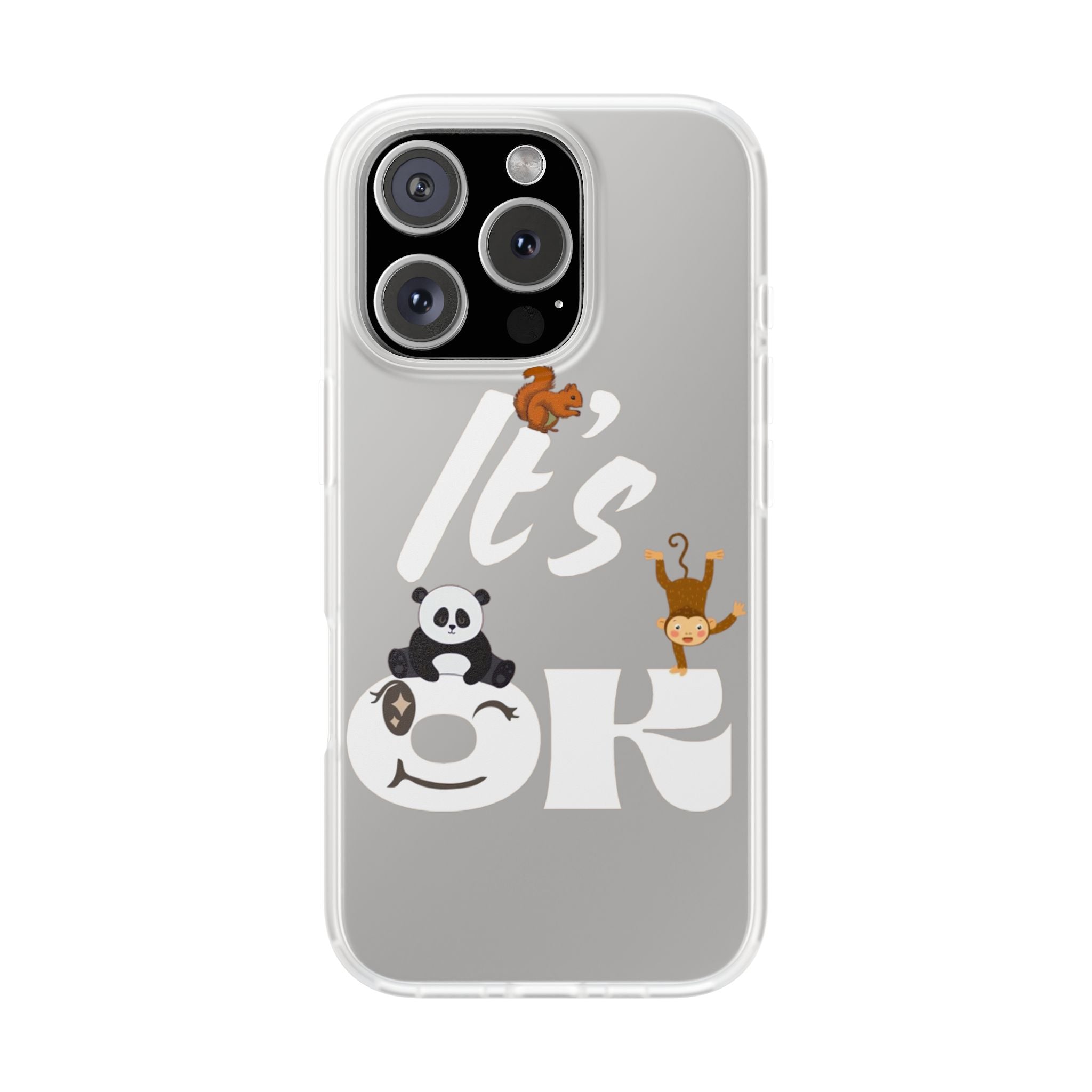 Cute Animal Phone Case | Adorable Flexi Cover for Kids & Gifts iPhone 16 Pro Phone Case