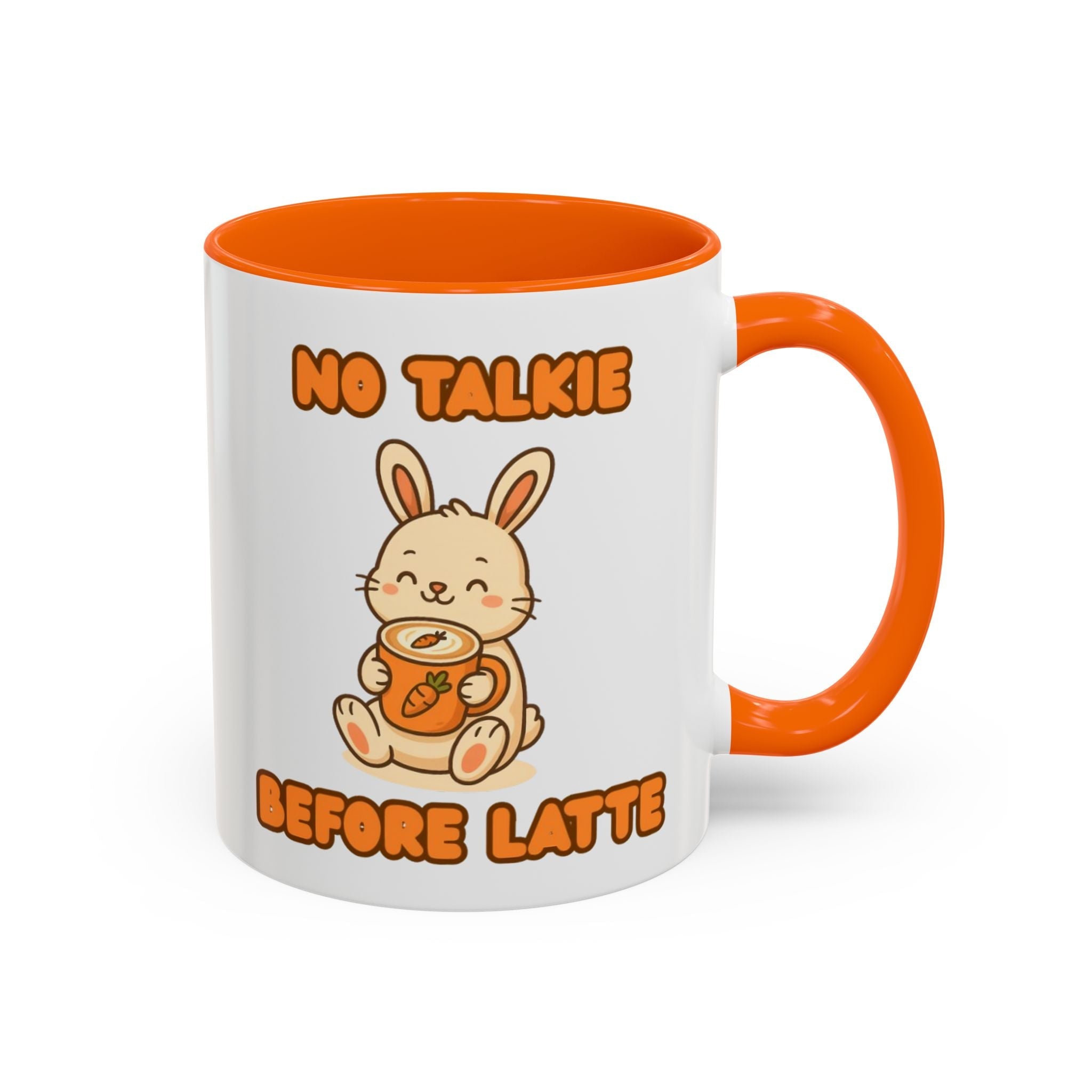 Funny Bunny Coffee Mug – Cute Ceramic Cup for Everyday Use 11oz Orange Mug