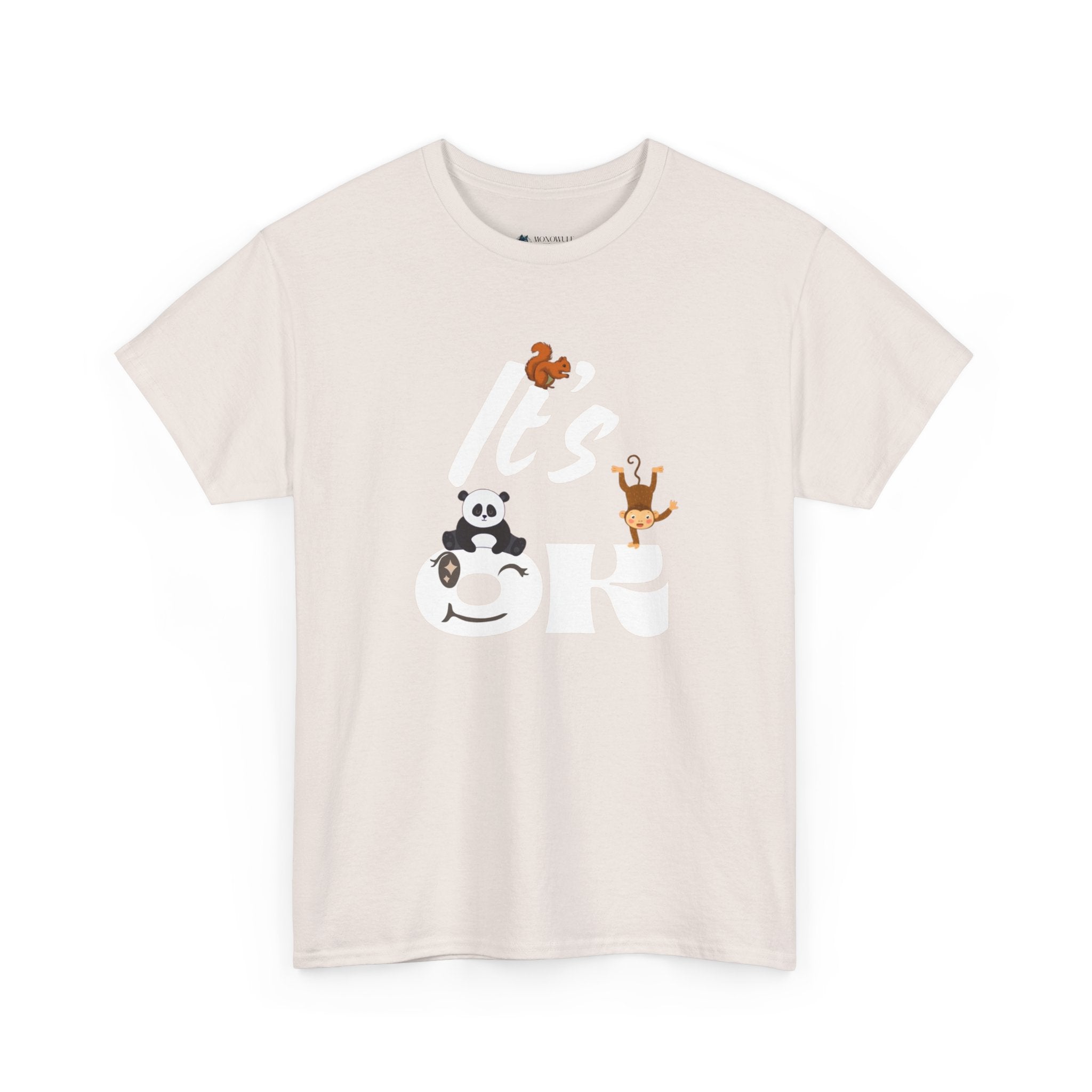 Fun Panda & Friends Tee, Casual Wear, Gift for Animal Lovers, Everyday Comfort, Cute Graphic Shirt, Relaxed Style Ice Grey T-Shirt