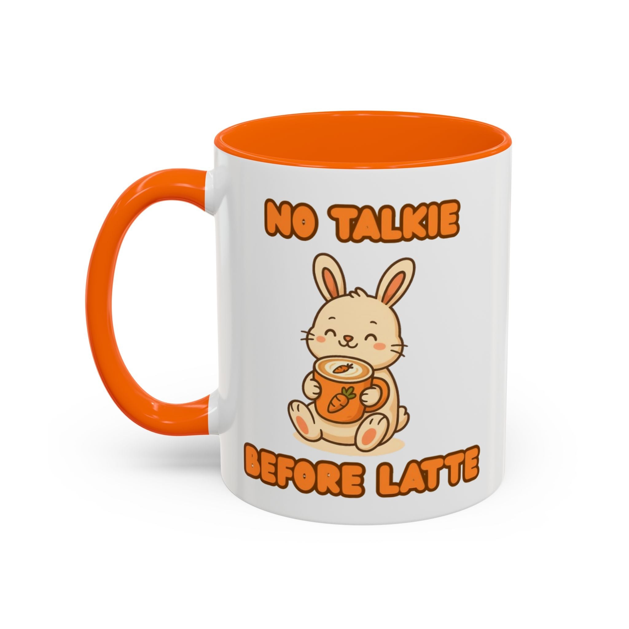 Funny Bunny Coffee Mug – Cute Ceramic Cup for Everyday Use 11oz Orange Mug