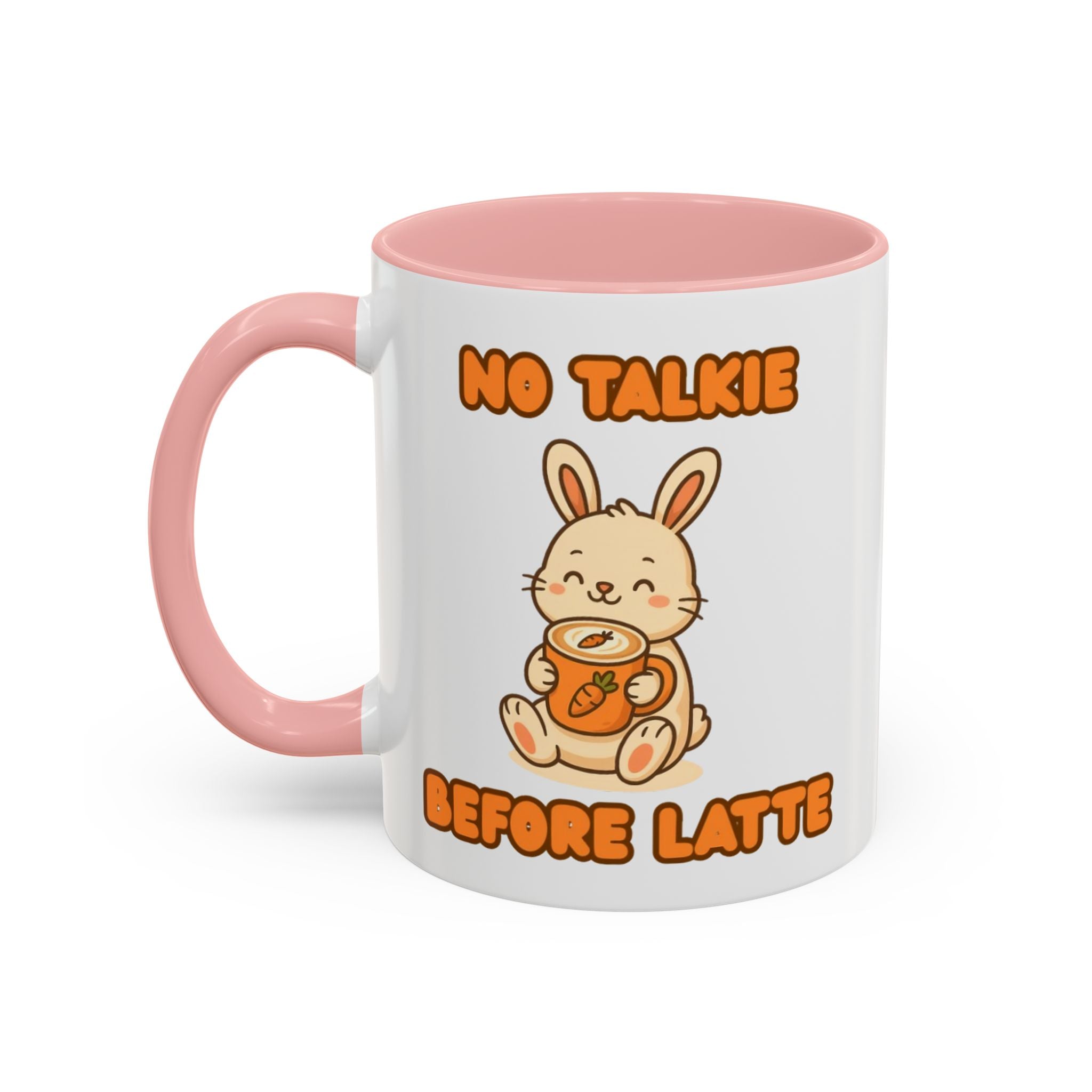 Funny Bunny Coffee Mug – Cute Ceramic Cup for Everyday Use 11oz Pink Mug