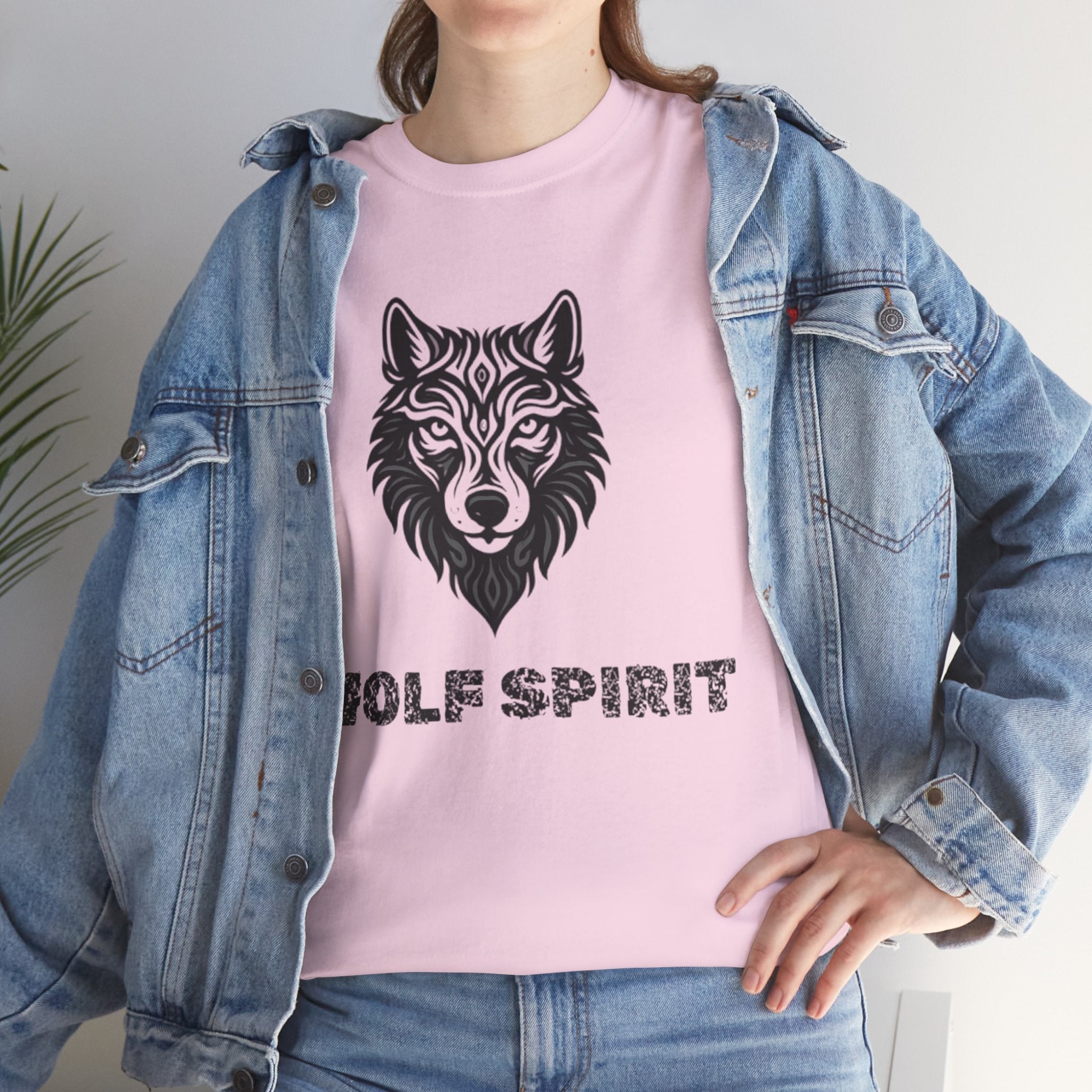 Wolf Graphic Tee – Wolf Spirit T-Shirt for Nature & Animal Lovers Pink T-Shirt