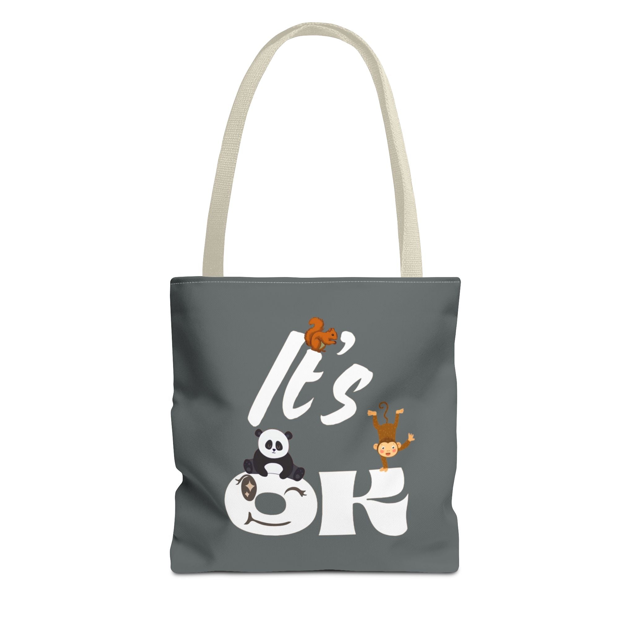 Playful Panda Tote Bag - Perfect for Everyday Use, Eco-Friendly Shopping, Gifts, Travel Accessories, Cute Animal Lovers 13" × 13'' Navy Bags