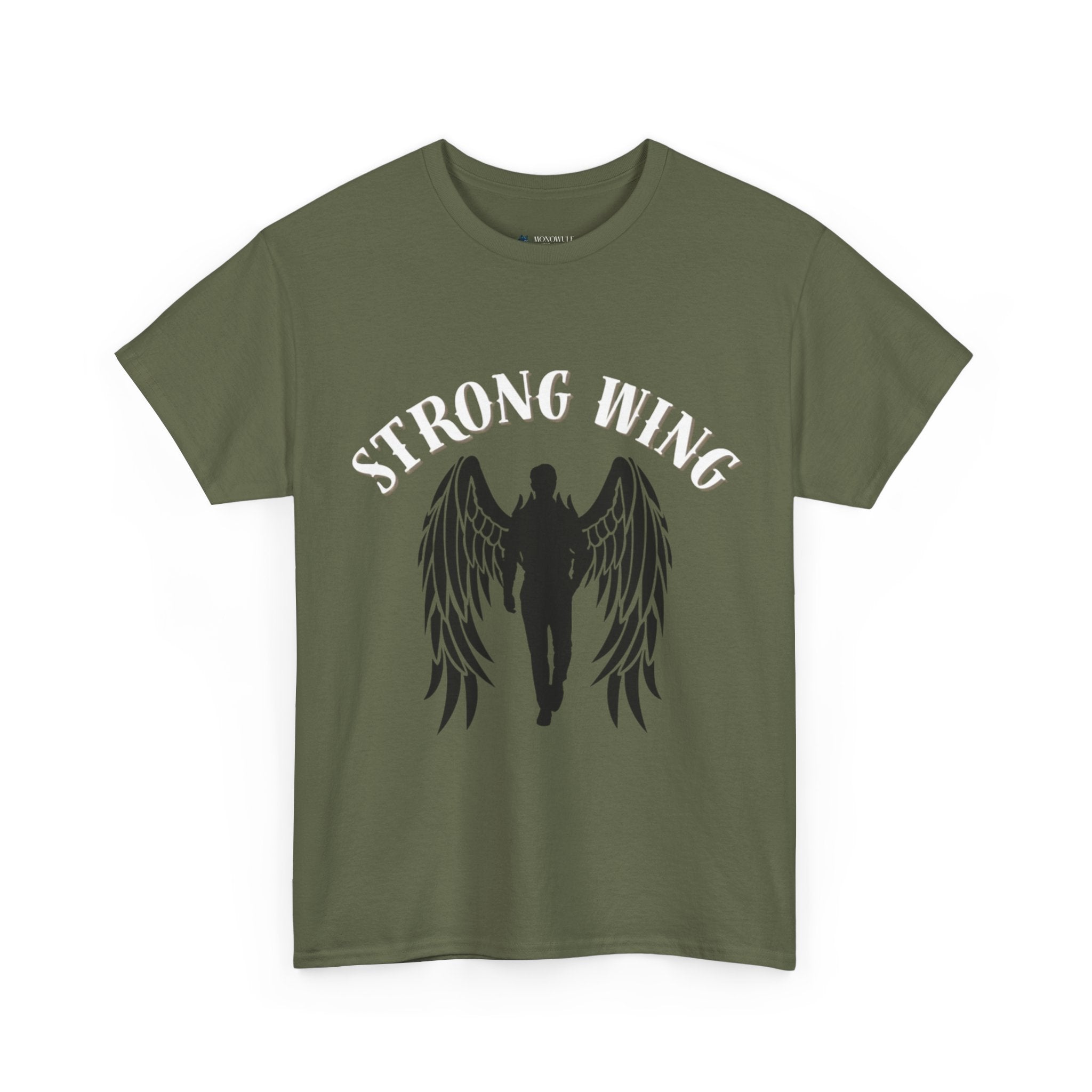 Wing Graphic | Unisex Streetwear T-Shirt – Cool Graphic Tee Military Green T-Shirt