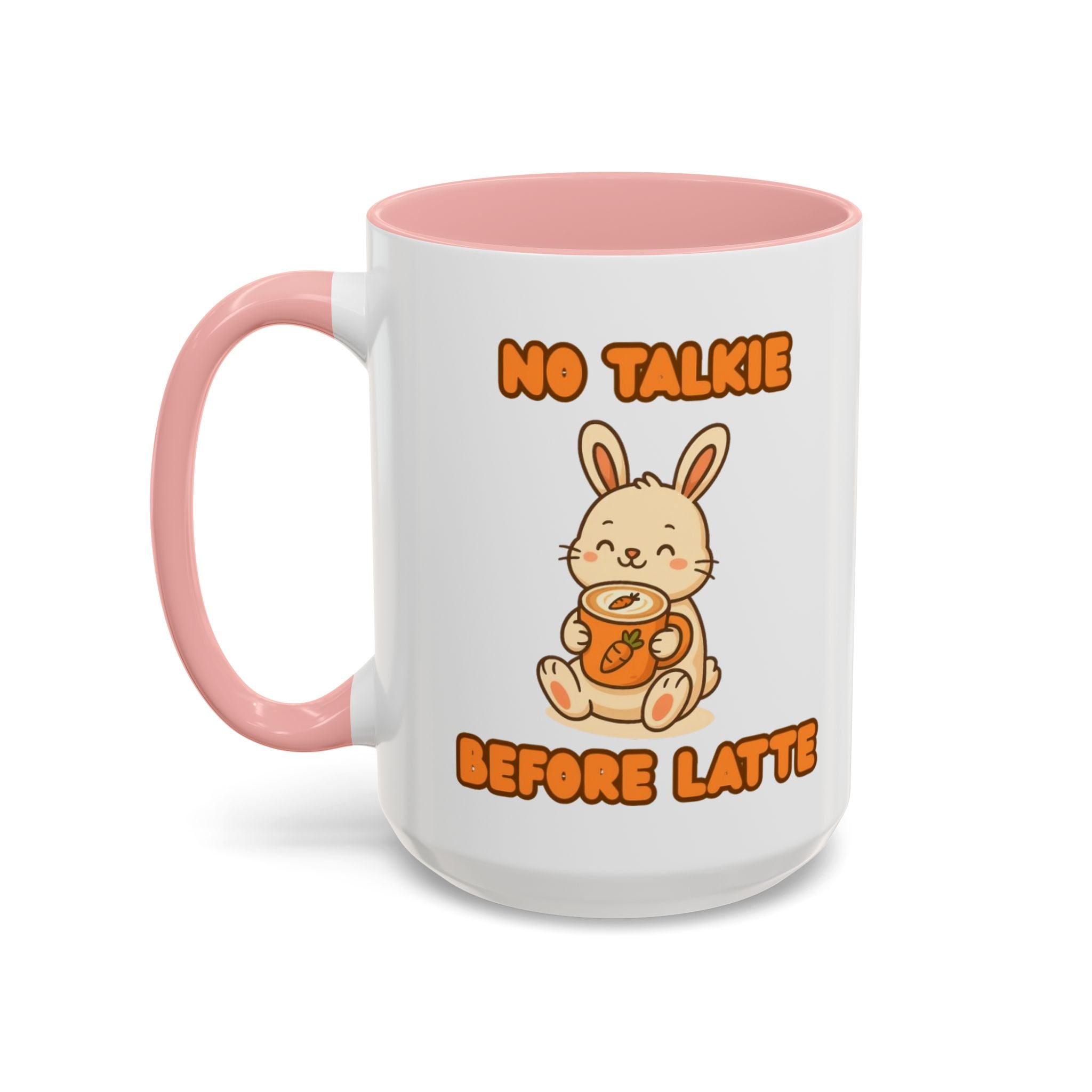 Funny Bunny Coffee Mug – Cute Ceramic Cup for Everyday Use 15oz Pink Mug