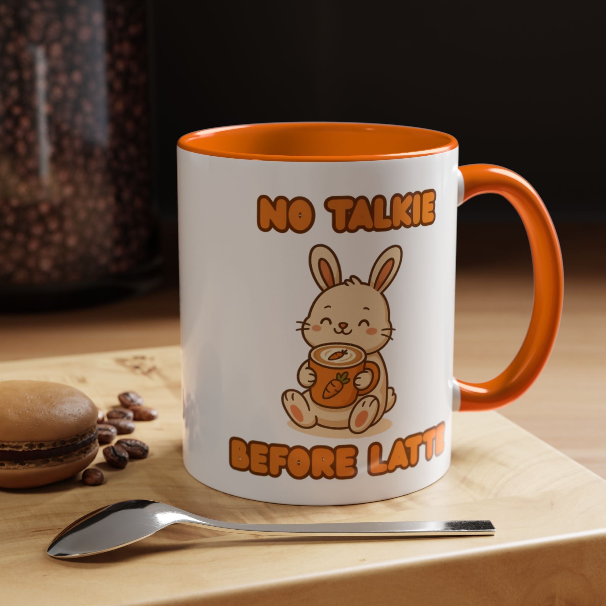 Funny Bunny Coffee Mug – Cute Ceramic Cup for Everyday Use 11oz Orange Mug