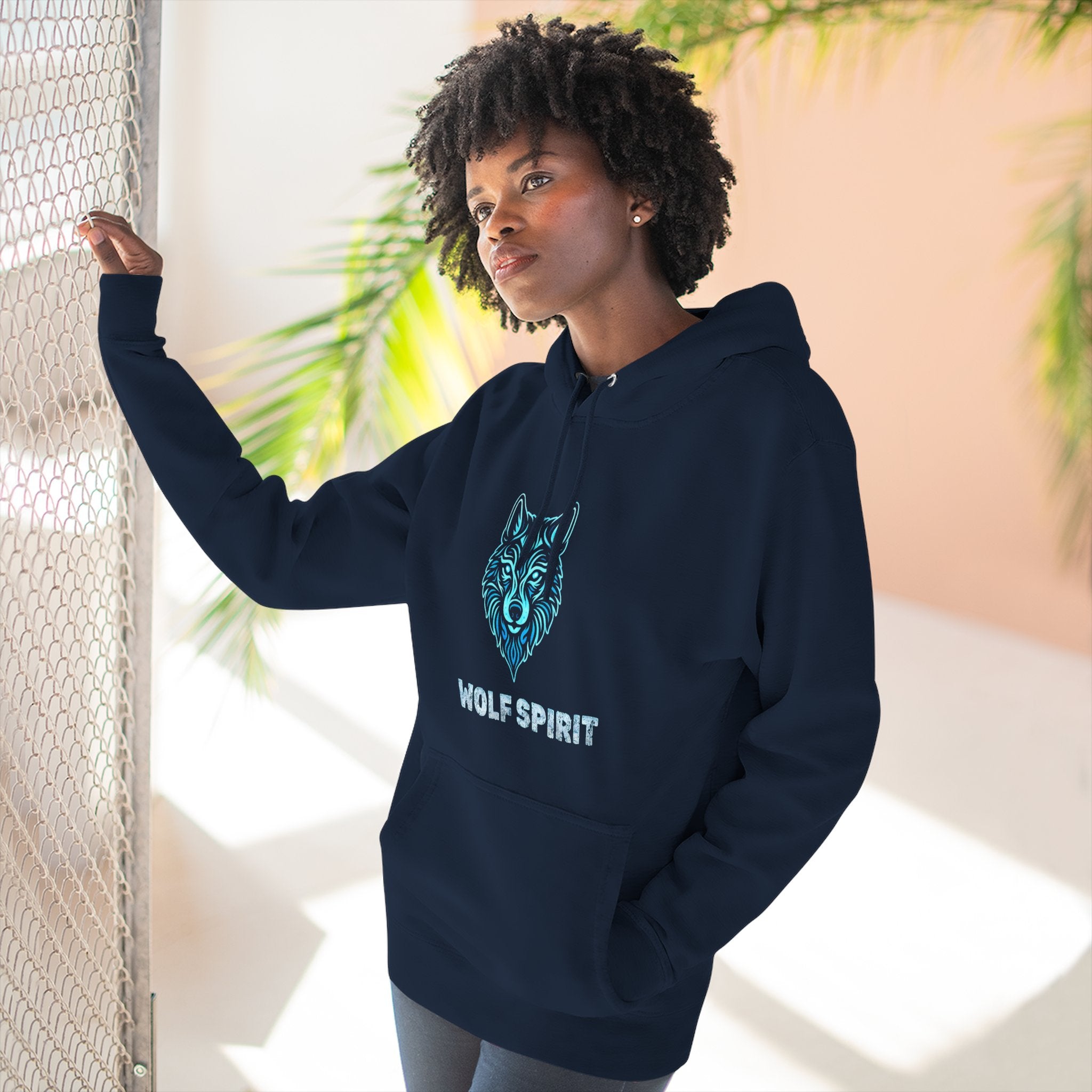 Wolf Spirit Hoodie | Essentials Hoodie | Cool Hoodies for Men & Women Streetwear Navy Hoodie