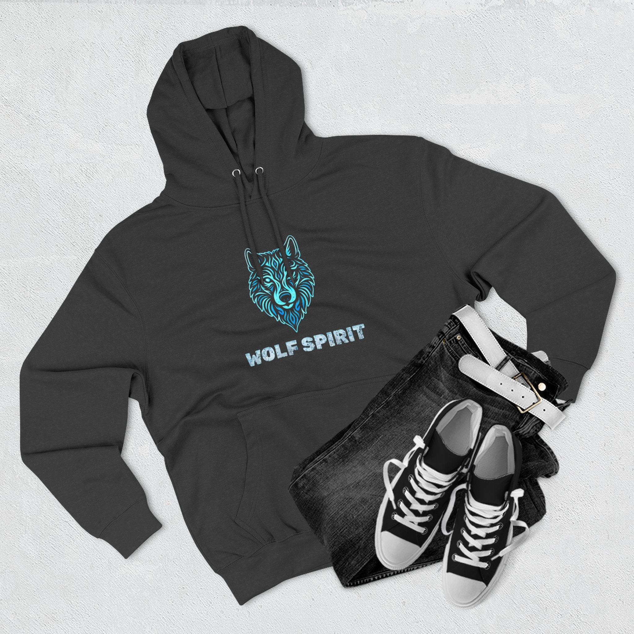 Wolf Spirit Hoodie | Essentials Hoodie | Cool Hoodies for Men & Women Streetwear Navy Hoodie