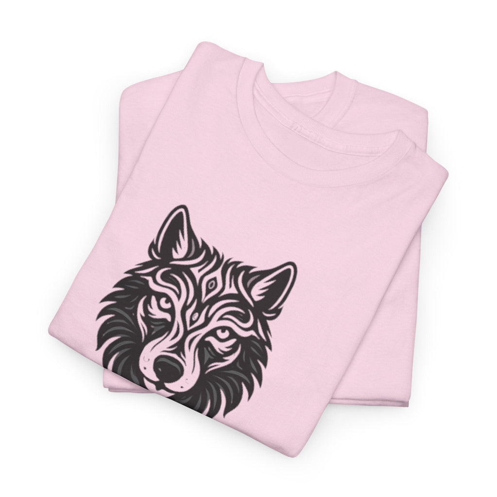Wolf Graphic Tee – Wolf Spirit T-Shirt for Nature & Animal Lovers Pink T-Shirt