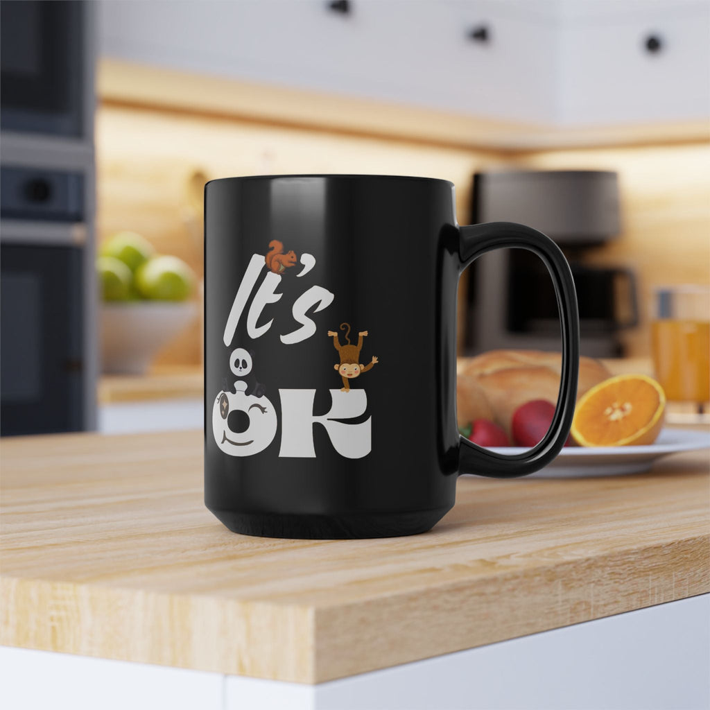 Funny Black Coffee Mug – Office Humor Cup, Gift for Friends or Coworkers, Cute Ceramic Mug for Daily Coffee 15oz Mug