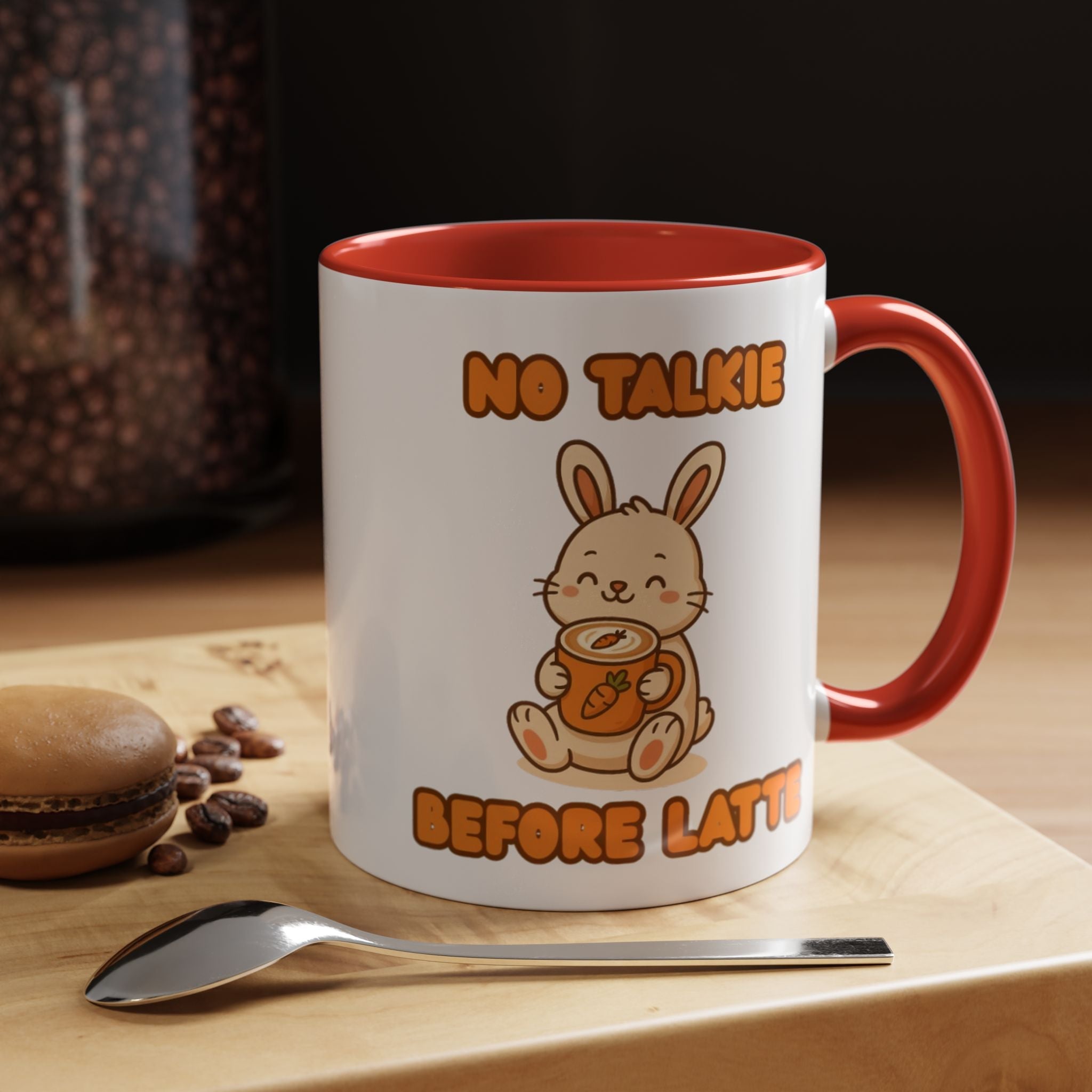 Funny Bunny Coffee Mug – Cute Ceramic Cup for Everyday Use 11oz Red Mug