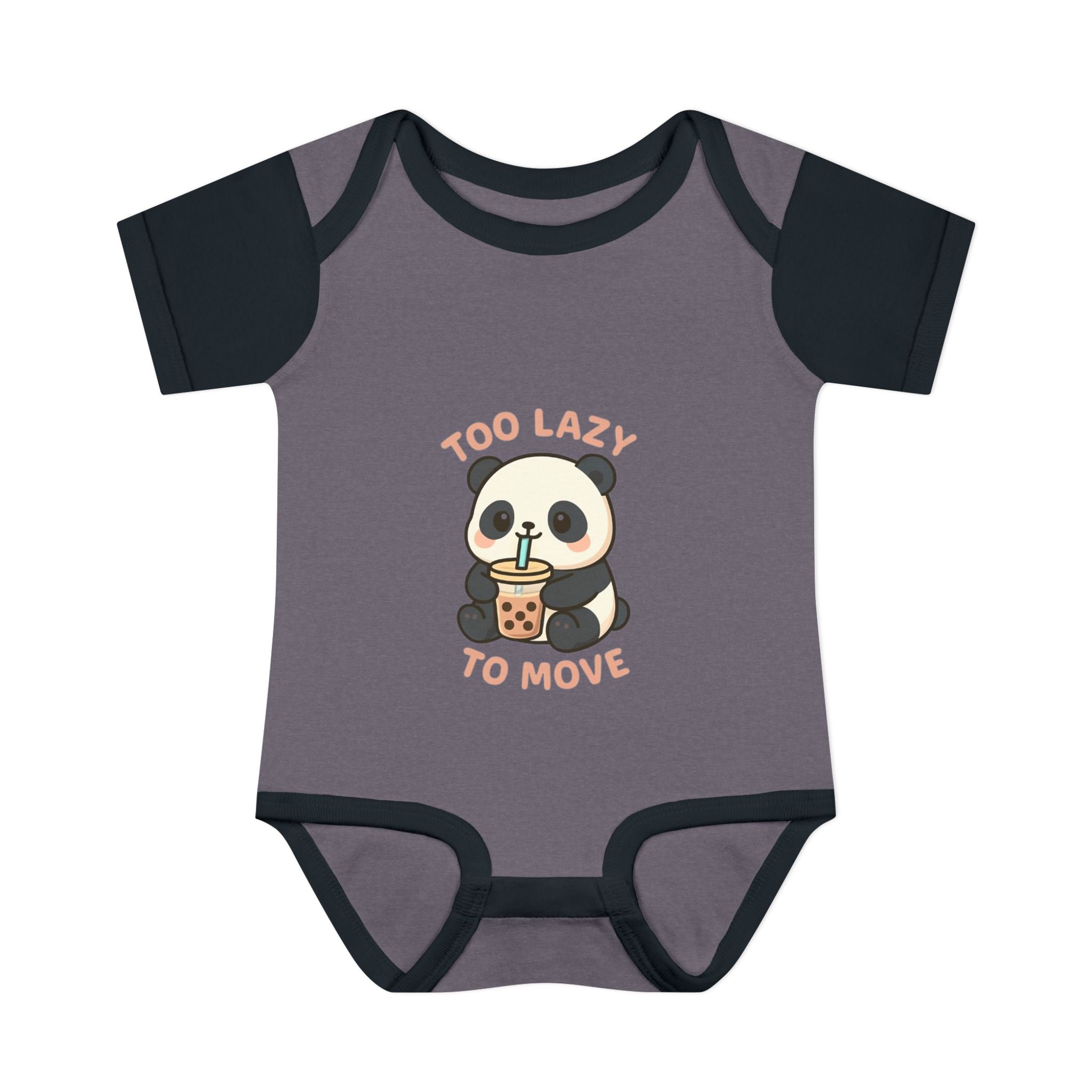 Cute Panda Baby Bodysuit, Infant Clothes, Newborn Outfit, Baby Shower Gift, Cute Baby Apparel, Gift for New Parents Granite Heather Black Kids clothes