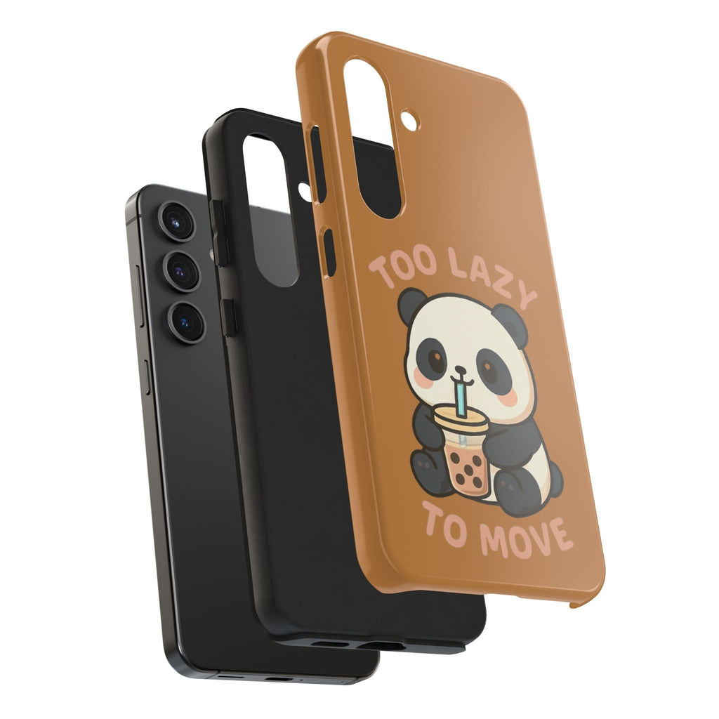 Cute Panda Phone Case: Too Lazy To Move, Funky Phone Accessory, Gift for Animal Lovers, Cartoon Phone Cover, Unique Cell Case Samsung Galaxy S22 Phone Case
