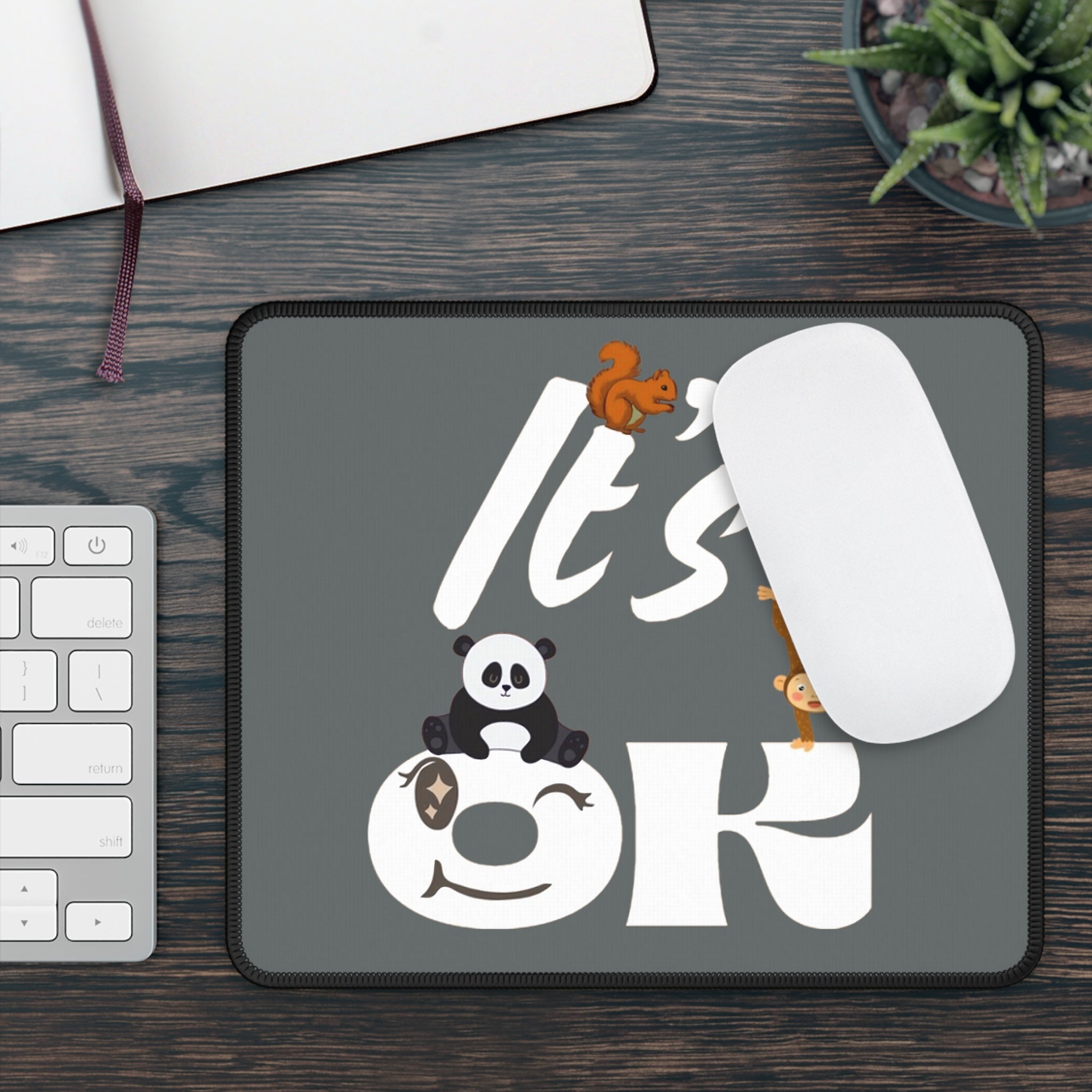 Cute Animal Gaming Mouse Pad | Fun Desk Decor & Gamer Gift Rectangle 9" × 7" Home Decor