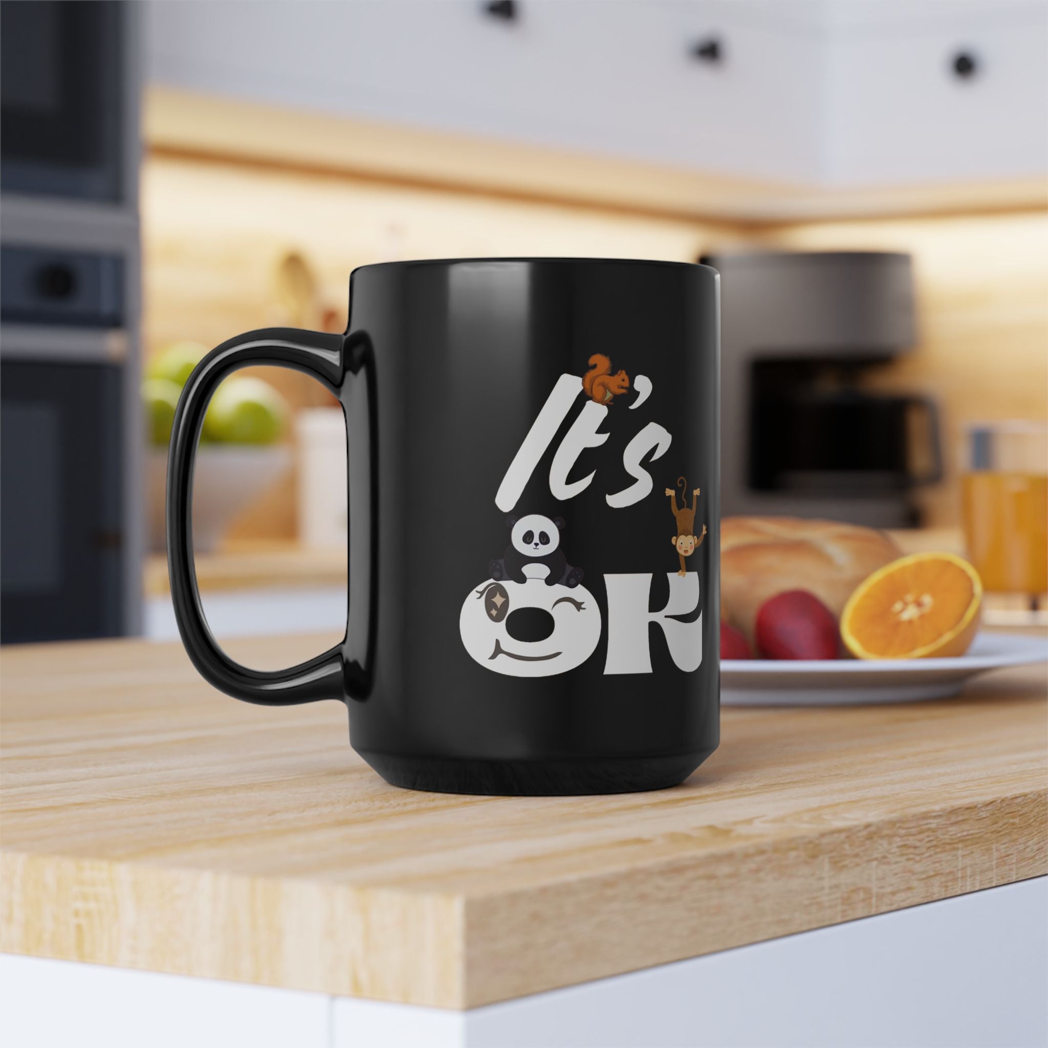 Funny Black Coffee Mug – Office Humor Cup, Gift for Friends or Coworkers, Cute Ceramic Mug for Daily Coffee 15oz Mug