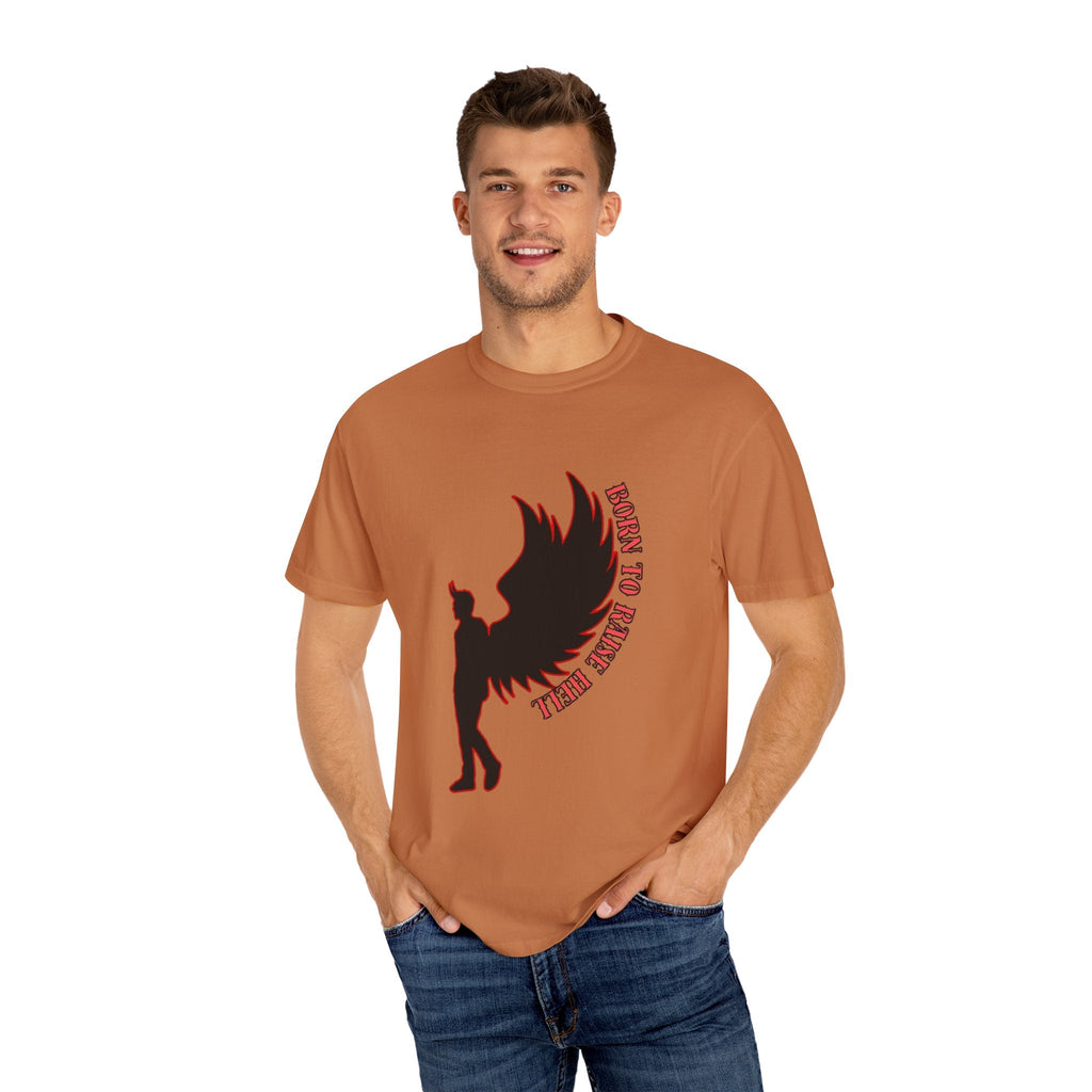 Devil Wings Unisex T-shirt - Born to Raise Hell Design Yam T-Shirt