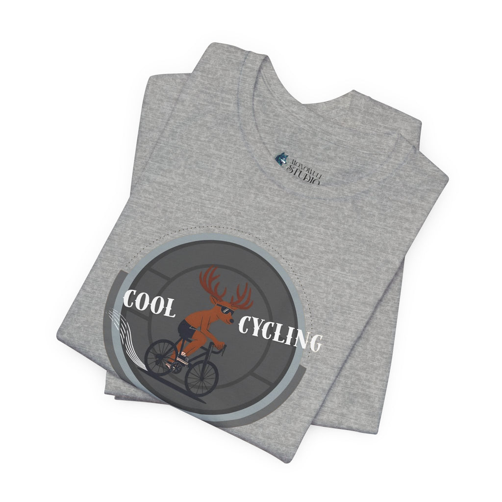 Cool Cycling Unisex Tee - Perfect for Cyclists, Gift for Fitness Enthusiasts, Casual Outfit, Outdoor Activities, Bike Lovers T-Shirt Athletic Heather T-Shirt