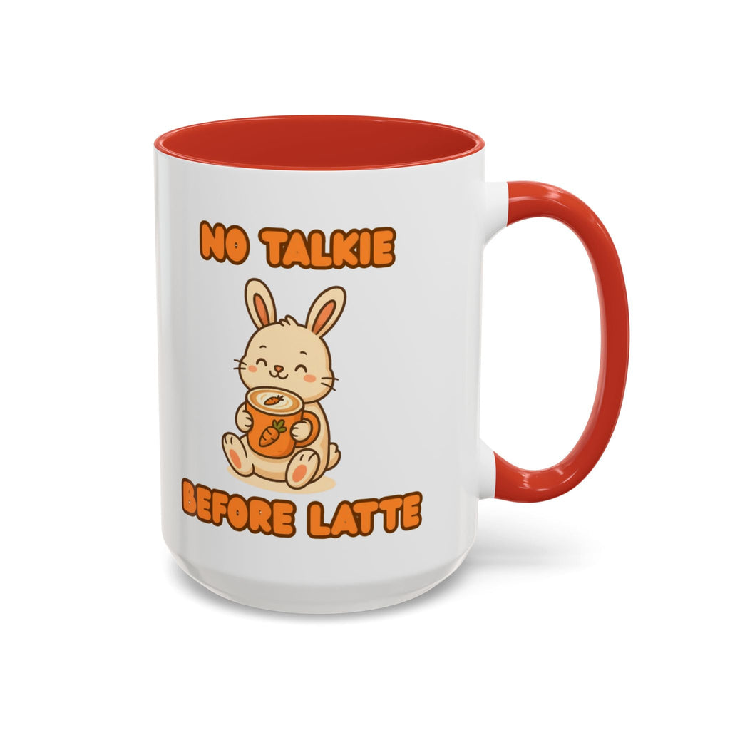 Funny Bunny Coffee Mug – Cute Ceramic Cup for Everyday Use 15oz Red Mug