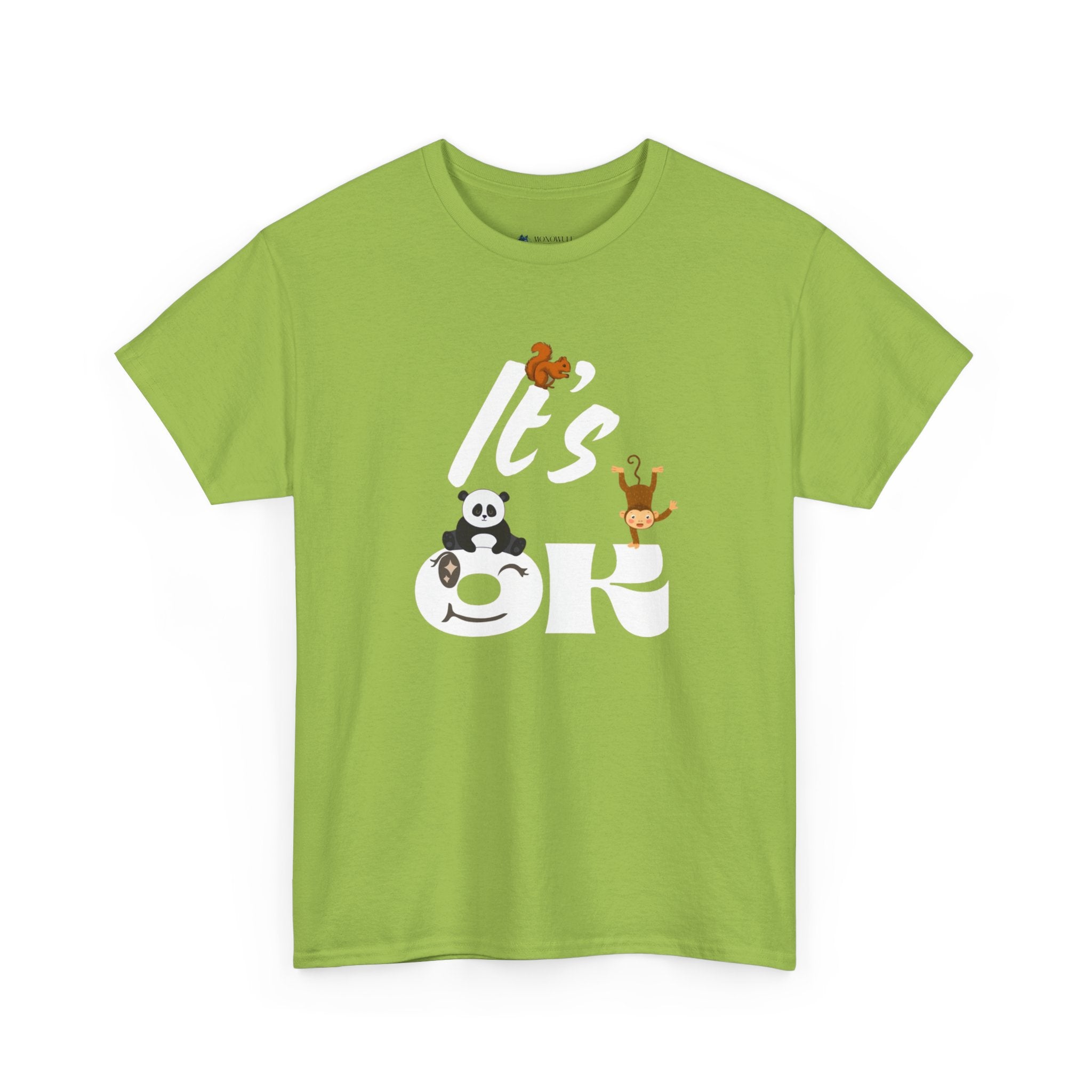 Fun Panda & Friends Tee, Casual Wear, Gift for Animal Lovers, Everyday Comfort, Cute Graphic Shirt, Relaxed Style Kiwi T-Shirt