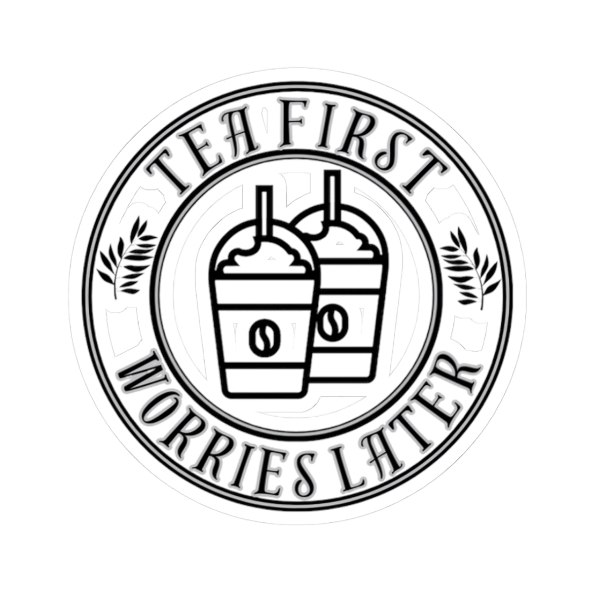 Worries Later Stickers - Funny Vinyl Sticker for Laptops & Journals 3" × 3" White Paper products