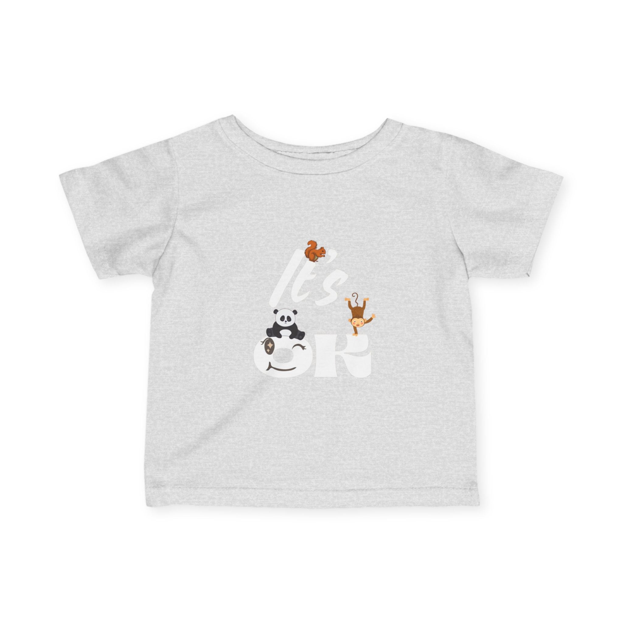 Cute Animal Infant Tee, Baby T-Shirt for Toddlers, Fun Playwear, Birthday Gift, Baby Shower Gift, Soft Jersey Tee Heather Kids clothes