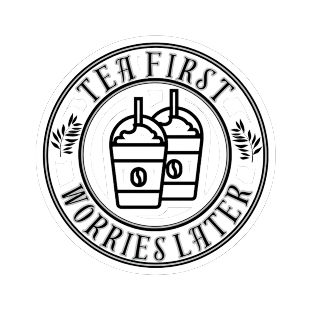 Worries Later Stickers - Funny Vinyl Sticker for Laptops & Journals 4" × 4" White Paper products