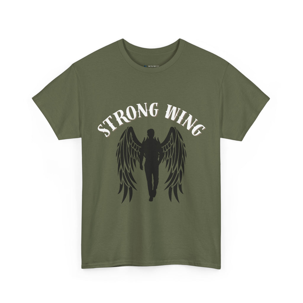 Wing Graphic | Unisex Streetwear T-Shirt – Cool Graphic Tee Military Green T-Shirt