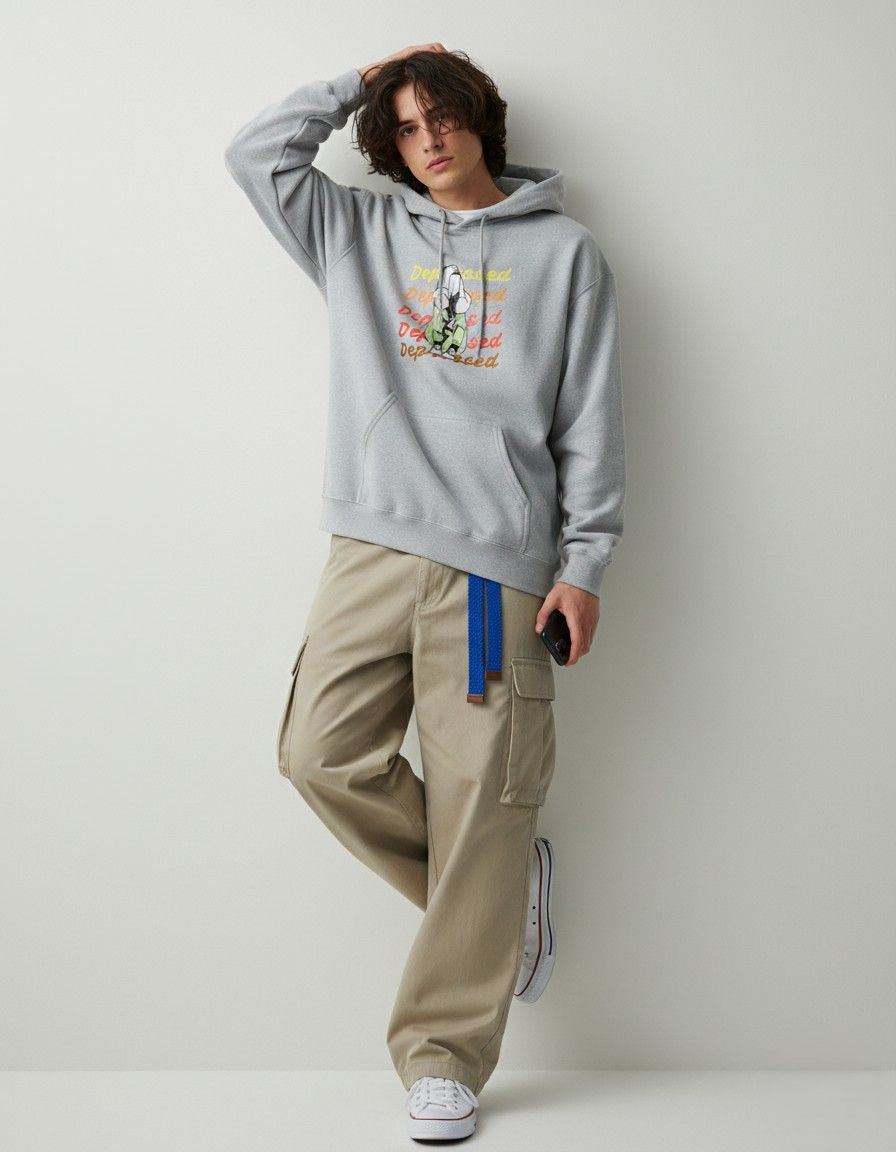 Depressed Vibe Fleece Hoodie | Casual Wear