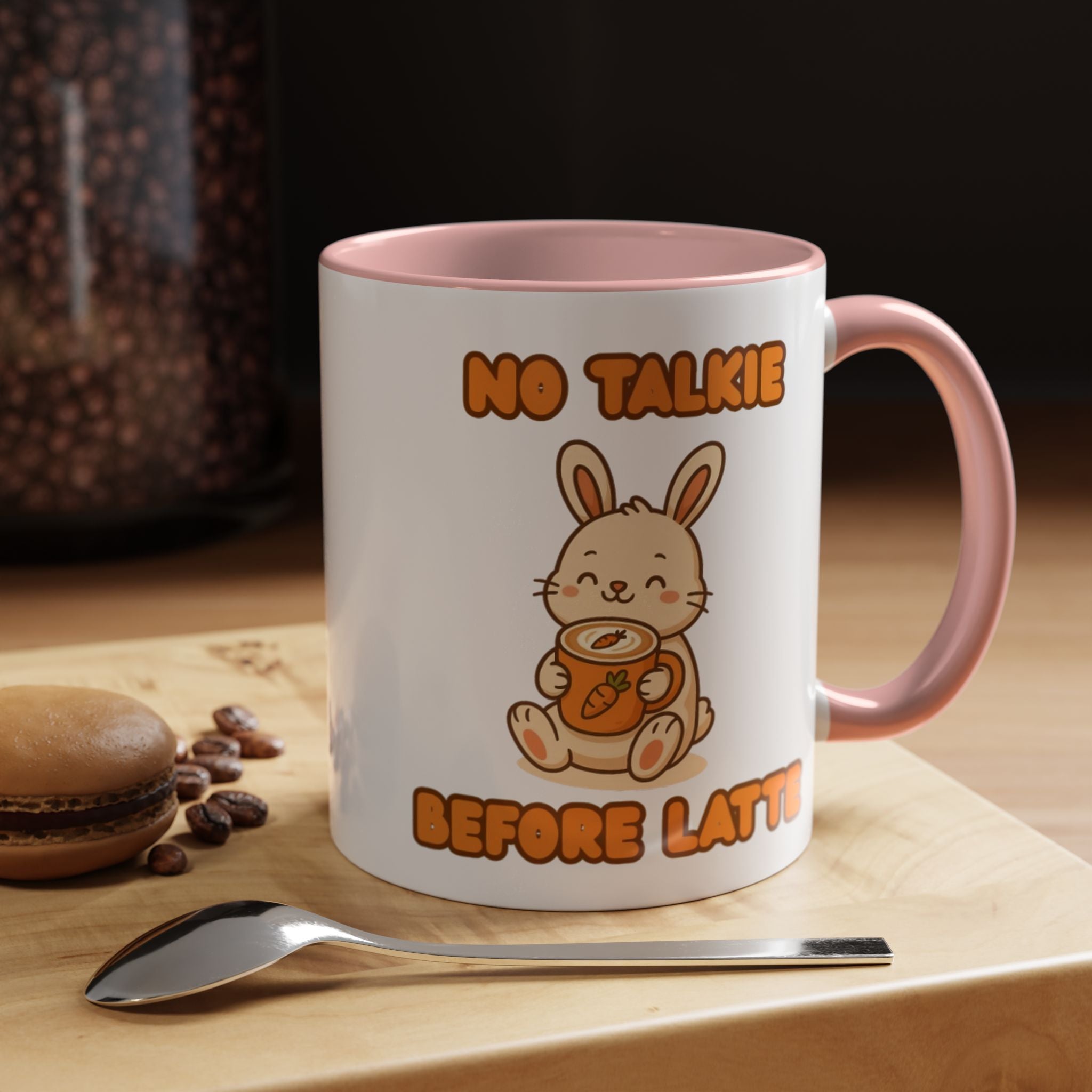 Funny Bunny Coffee Mug – Cute Ceramic Cup for Everyday Use 11oz Pink Mug