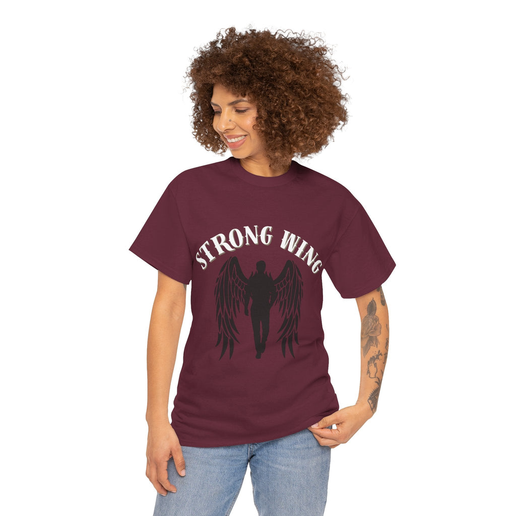 Wing Graphic | Unisex Streetwear T-Shirt – Cool Graphic Tee Maroon T-Shirt