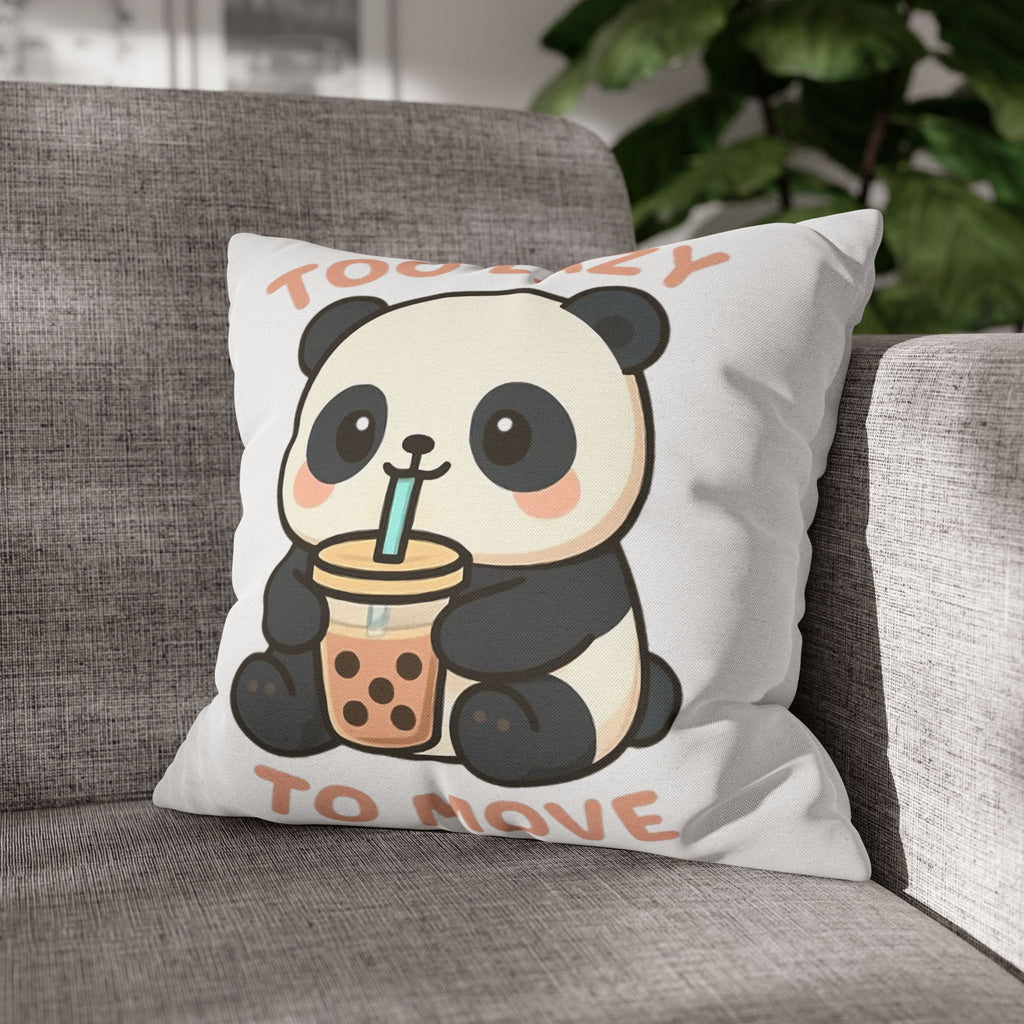 Lazy Panda Pillowcase - Cozy Decor, Cute Gift, Home Accessory, Animal Lover Decor, Funny Bedroom Pillow 20" × 20" Home Decor