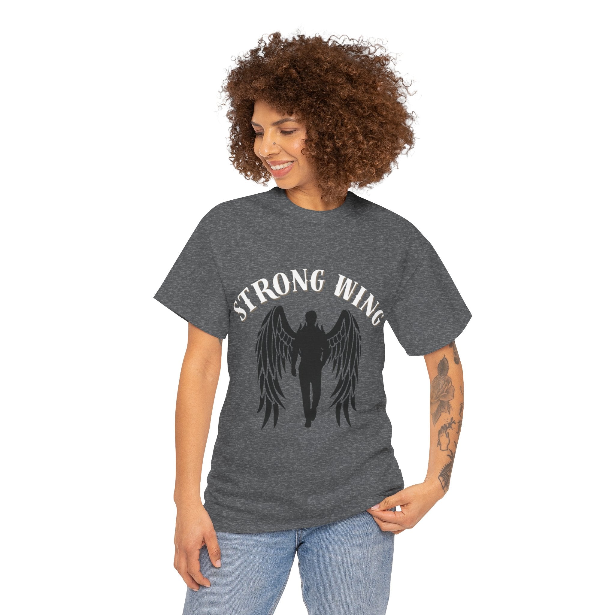 Wing Graphic | Unisex Streetwear T-Shirt – Cool Graphic Tee Graphite Heather T-Shirt