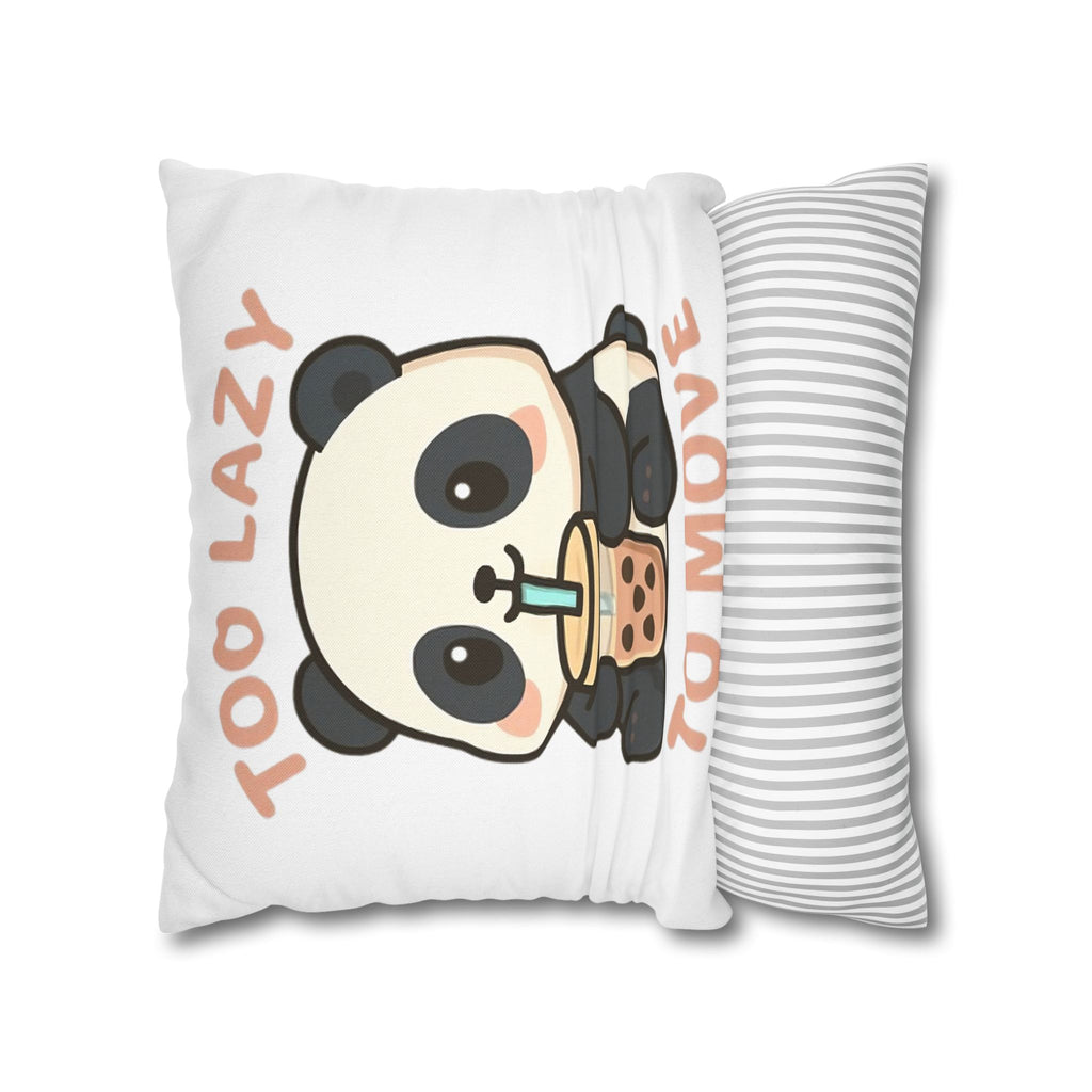 Lazy Panda Pillowcase - Cozy Decor, Cute Gift, Home Accessory, Animal Lover Decor, Funny Bedroom Pillow 20" × 20" Home Decor