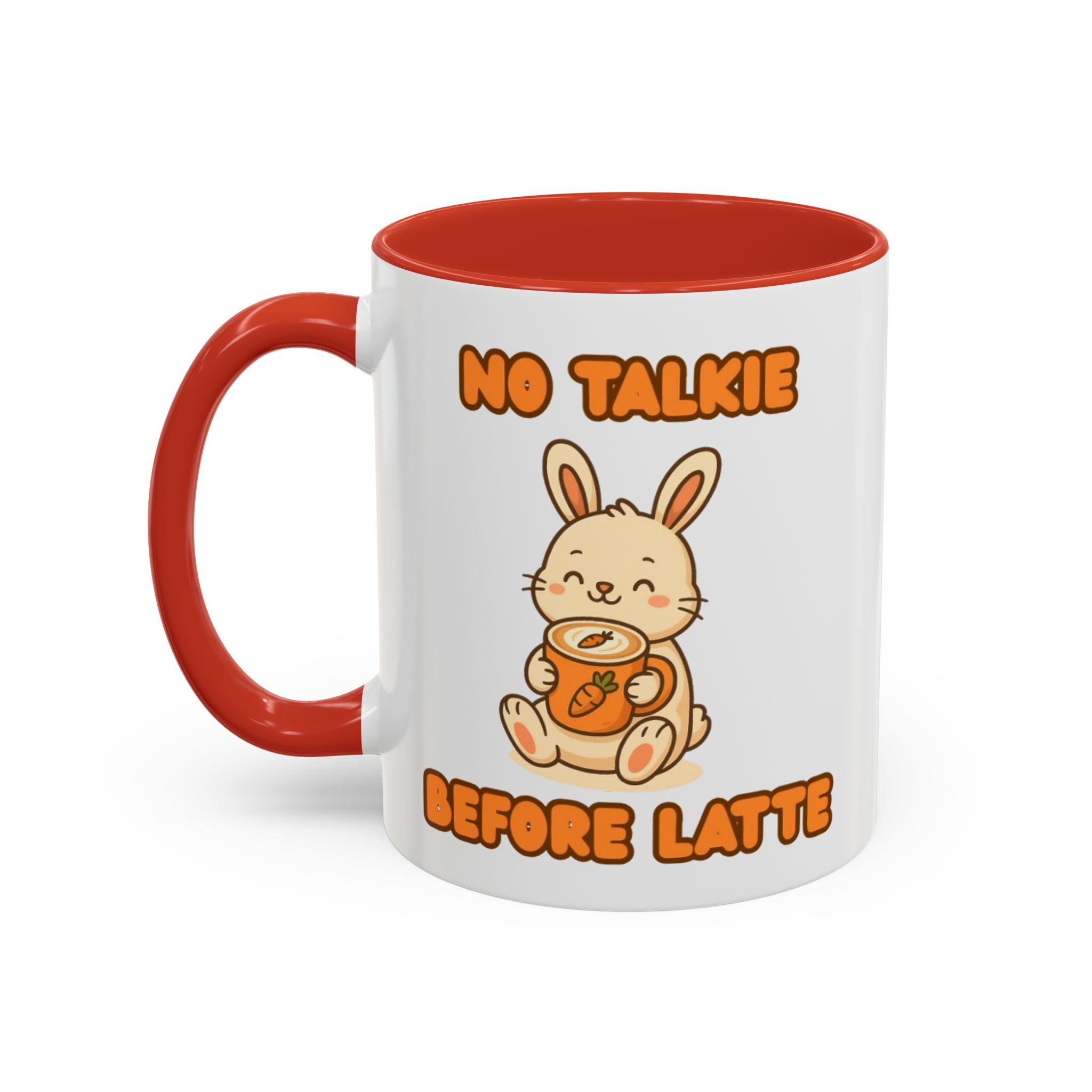 Funny Bunny Coffee Mug – Cute Ceramic Cup for Everyday Use 11oz Red Mug