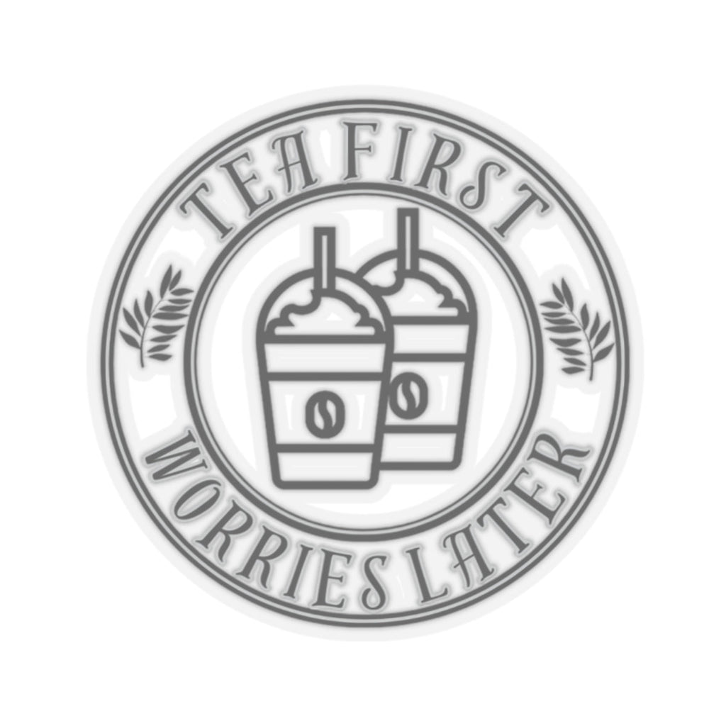 Worries Later Stickers - Funny Vinyl Sticker for Laptops & Journals 2" × 2" Transparent Paper products