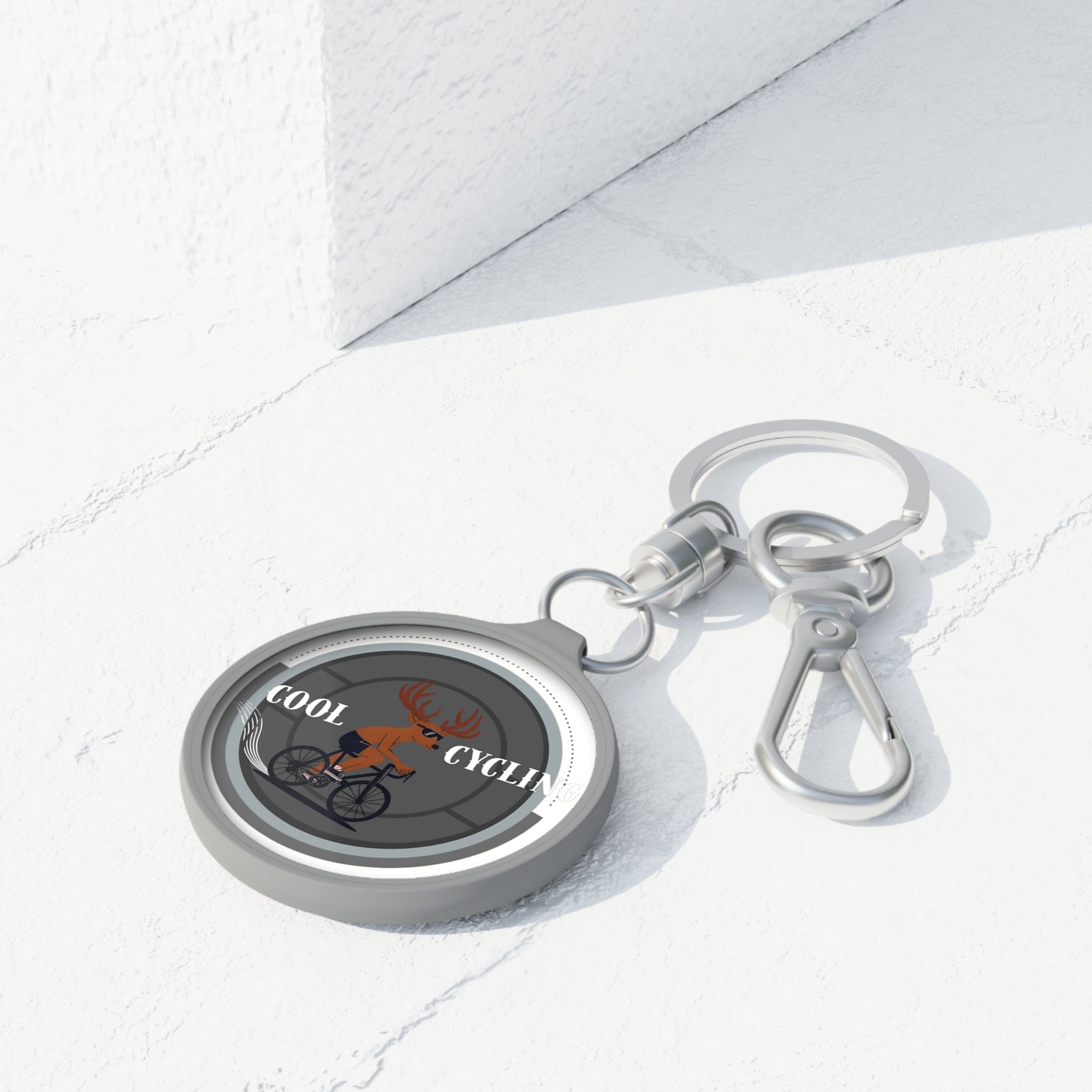 Cool Cycling Keyring Tag, Bicycle Accessories, Gift for Cyclists, Fun Keychain, Personalized Key Tag One size Grey Accessories