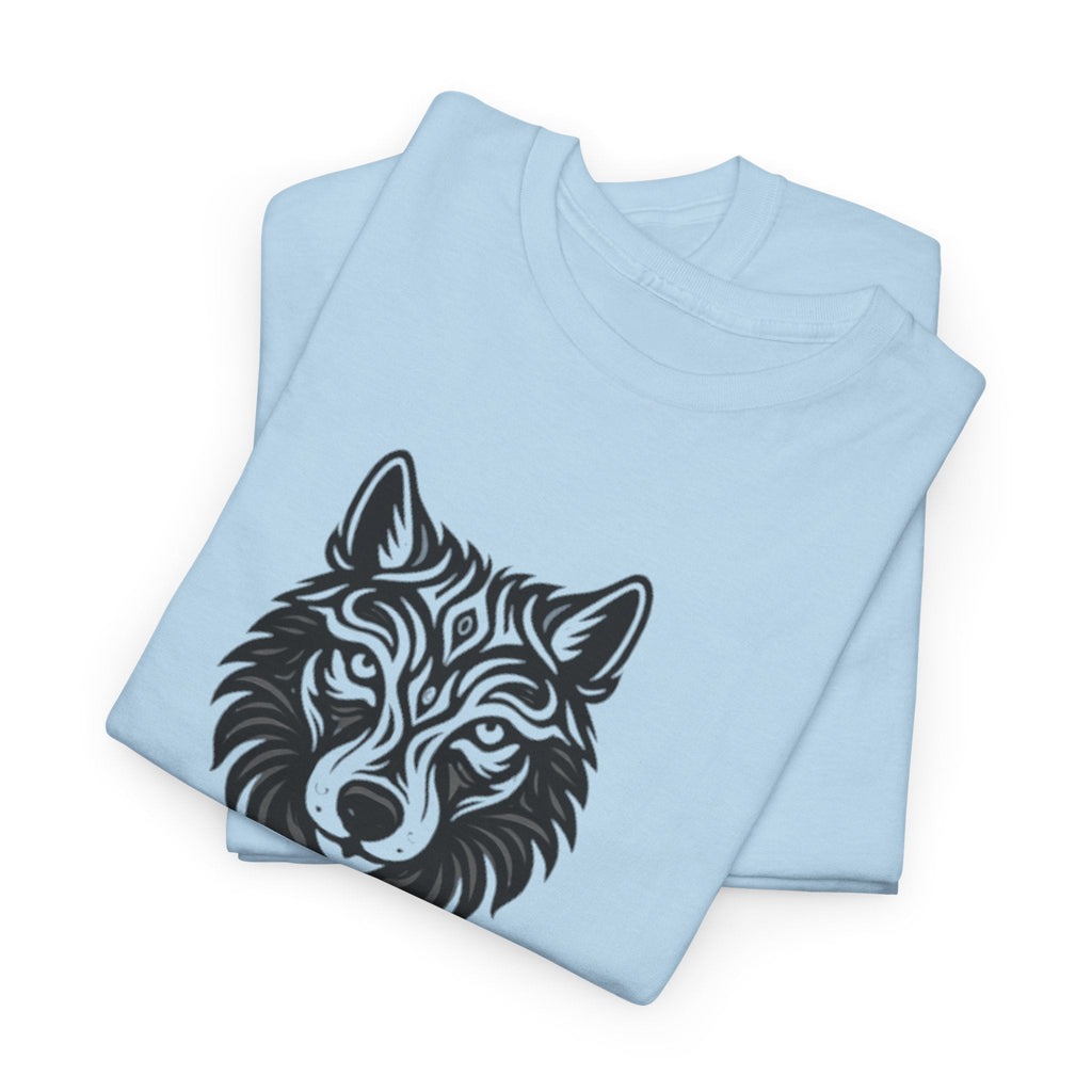 Wolf Graphic Tee – Wolf Spirit T-Shirt for Nature & Animal Lovers Light Blue T-Shirt