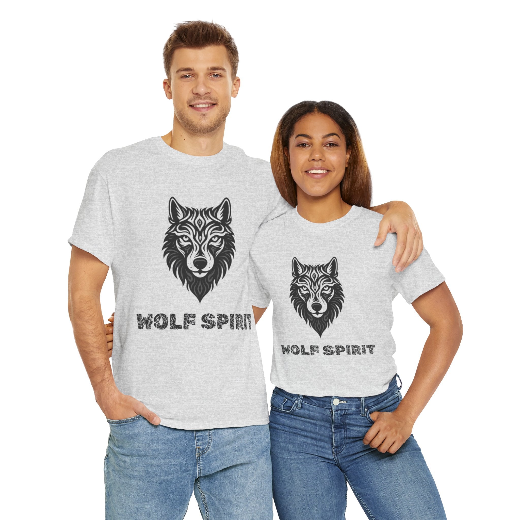 Wolf Graphic Tee – Wolf Spirit T-Shirt for Nature & Animal Lovers Silver T-Shirt