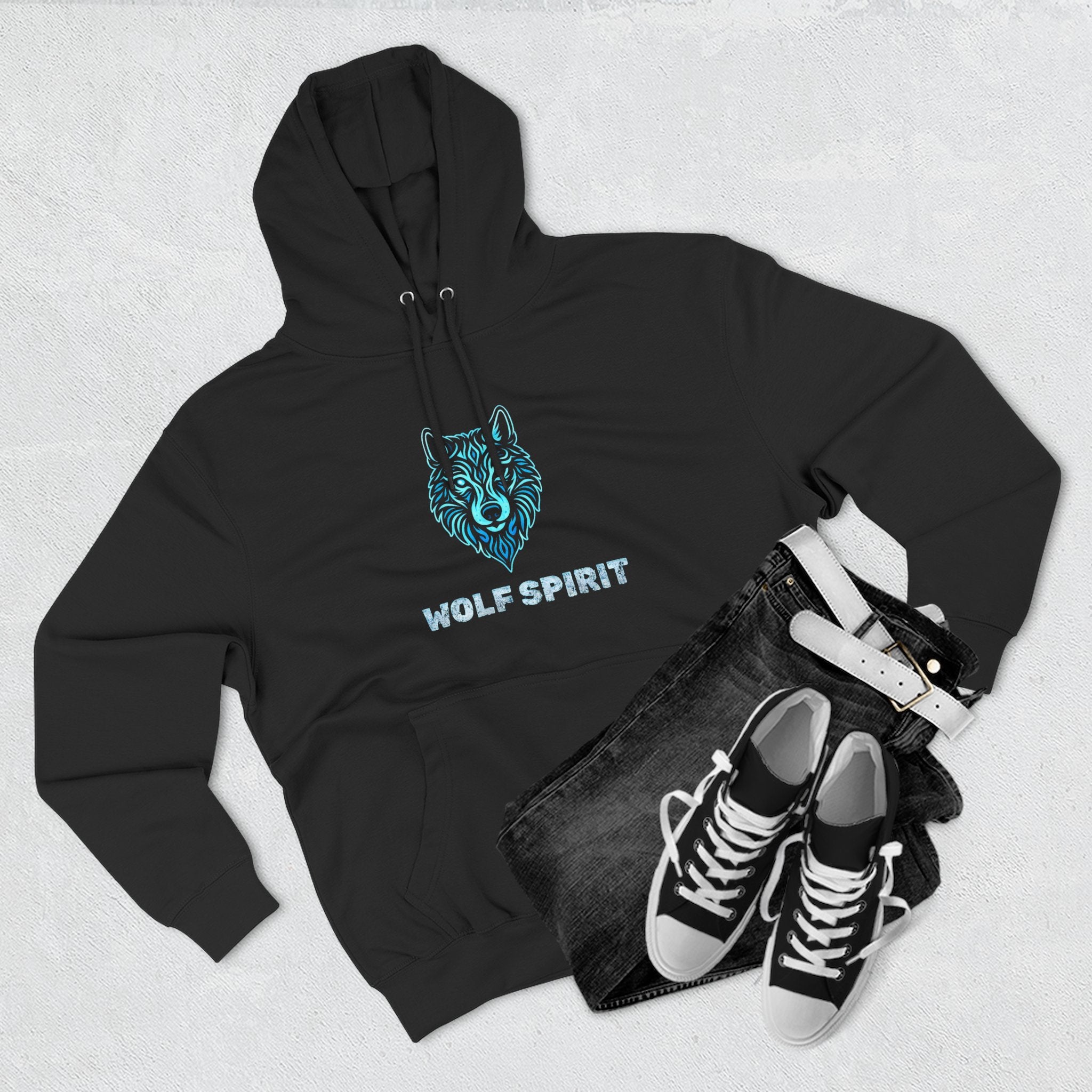 Wolf Spirit Hoodie | Essentials Hoodie | Cool Hoodies for Men & Women Streetwear Black Hoodie