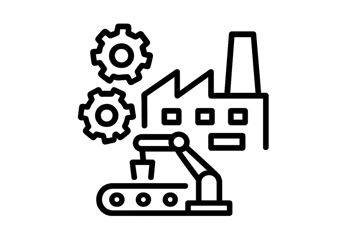 Manufacturing++ icon in black color
